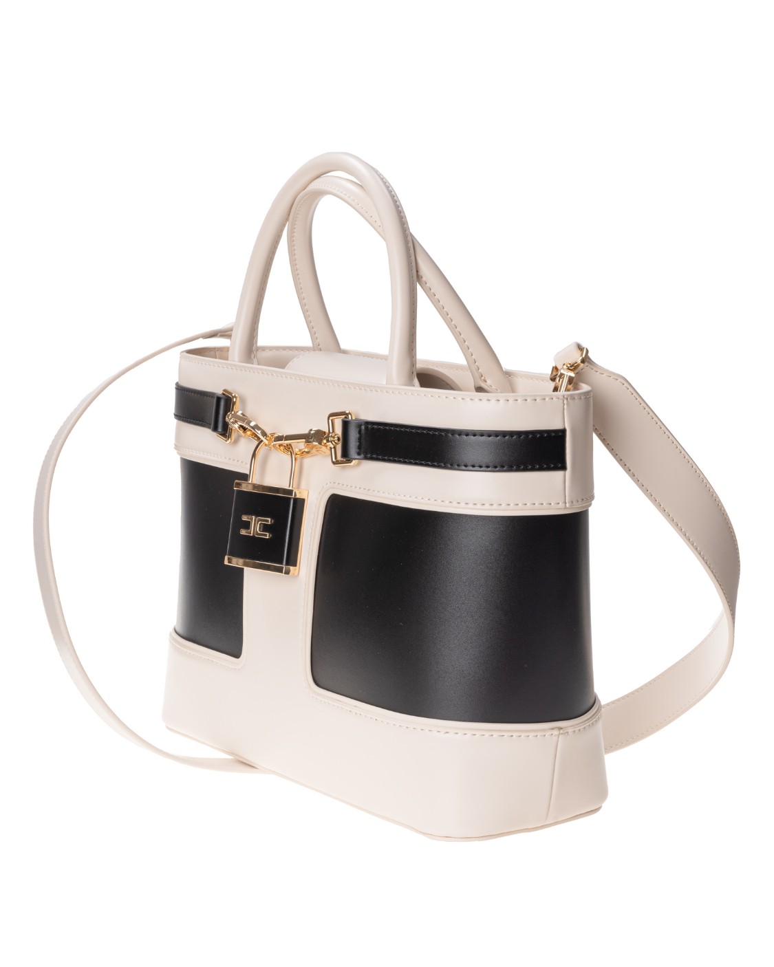 shop ELISABETTA FRANCHI Saldi Borsa: Elisabetta Franchi borsa shopper media con lucchetto.
Tracolla regolabile e rimovibile.
Pelle sintetica con effetto abrasivato, bicolore.
Lunghezza manici: 11 cm.
Dimensioni: 30 x 22 x 11 cm.
Composizione: 100% pelle sintetica.
Animal free.
Fabbricato in Italia.. BS41A22E2-E84BURRO/NERO number 8165533